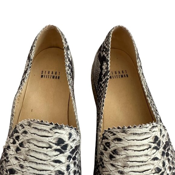 Stuart Weitzman Catalan Snake Python Print Espadrilles Flats Comfort Shoes 10 - Picture 3 of 14